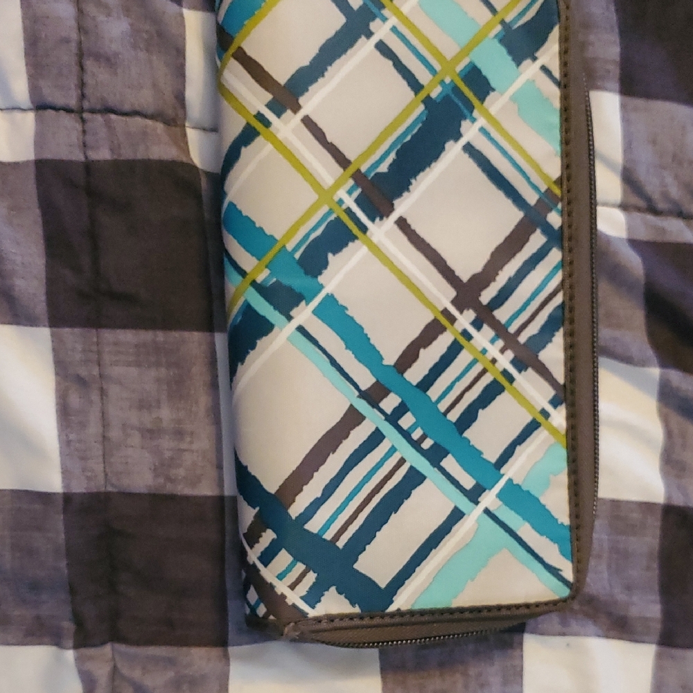 Thirty-One Plaid Accent Pillow in Blue and Green